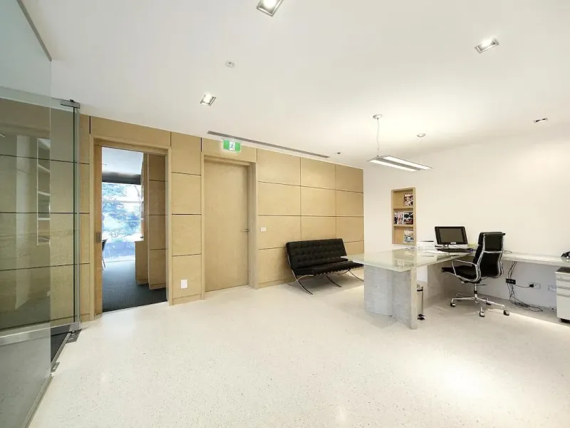 Inside of a spacious commercial office