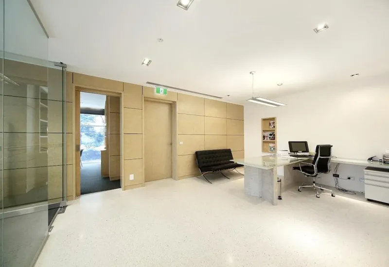 Inside of a spacious commercial office