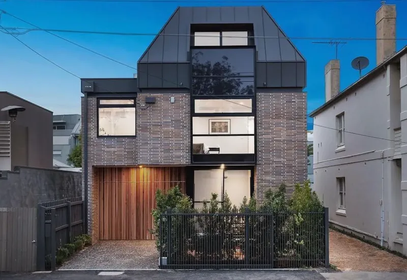 Frontage of a luxury townhouse in St Kilda